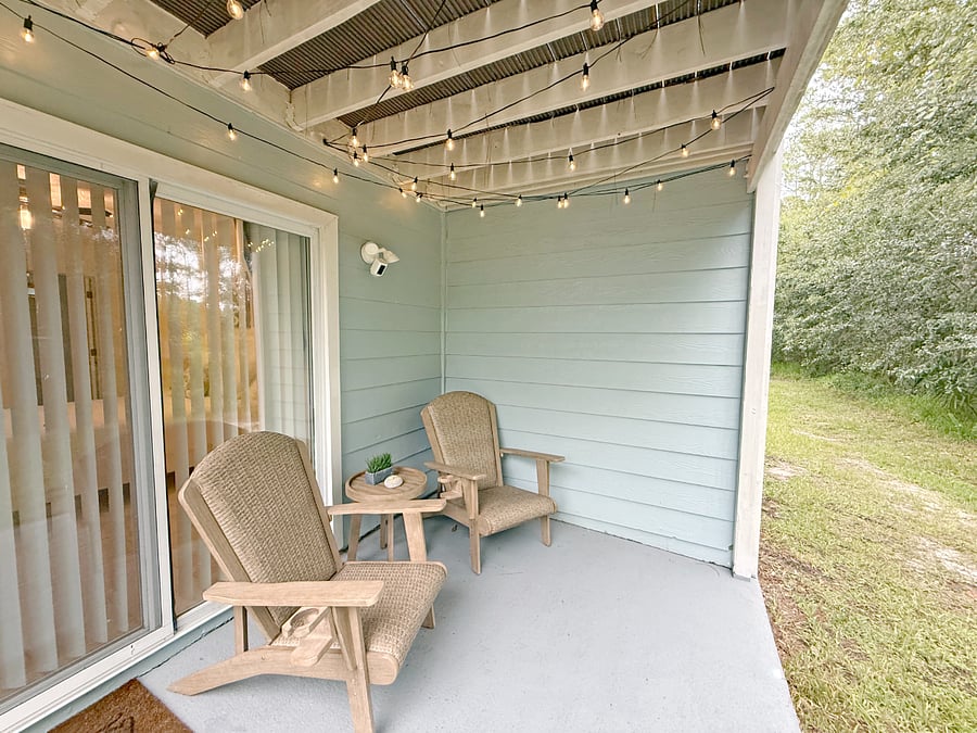 Patio outside of master bedroom