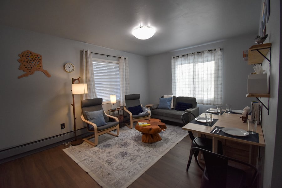 Kick back and stream your favorite shows on the TV (Netflix, Hulu, Prime included), or play a board game at the expandable dining table. Cozy seating, local art, and little touches make this space feel like home.