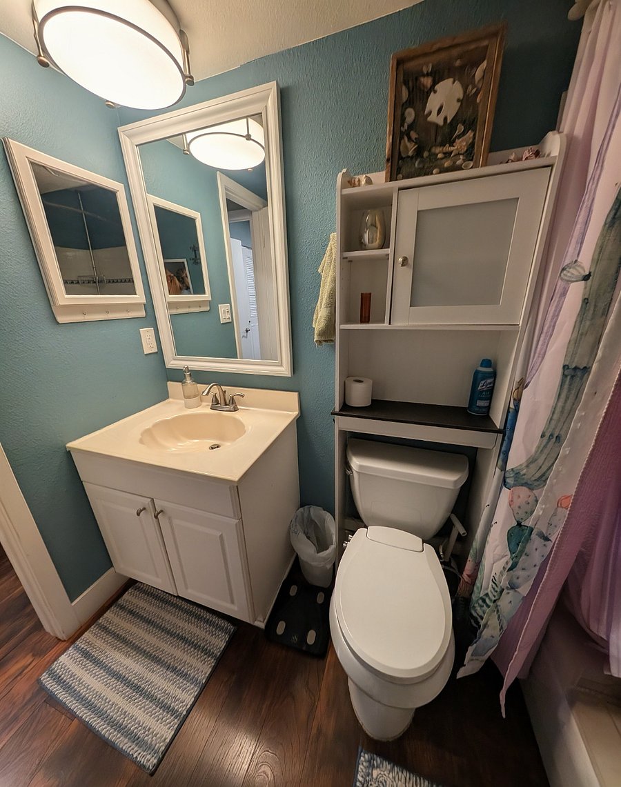 Toilet has a warm water bidet. 