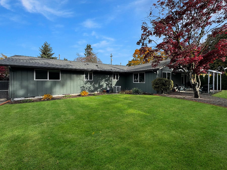 Large fenced yard 
