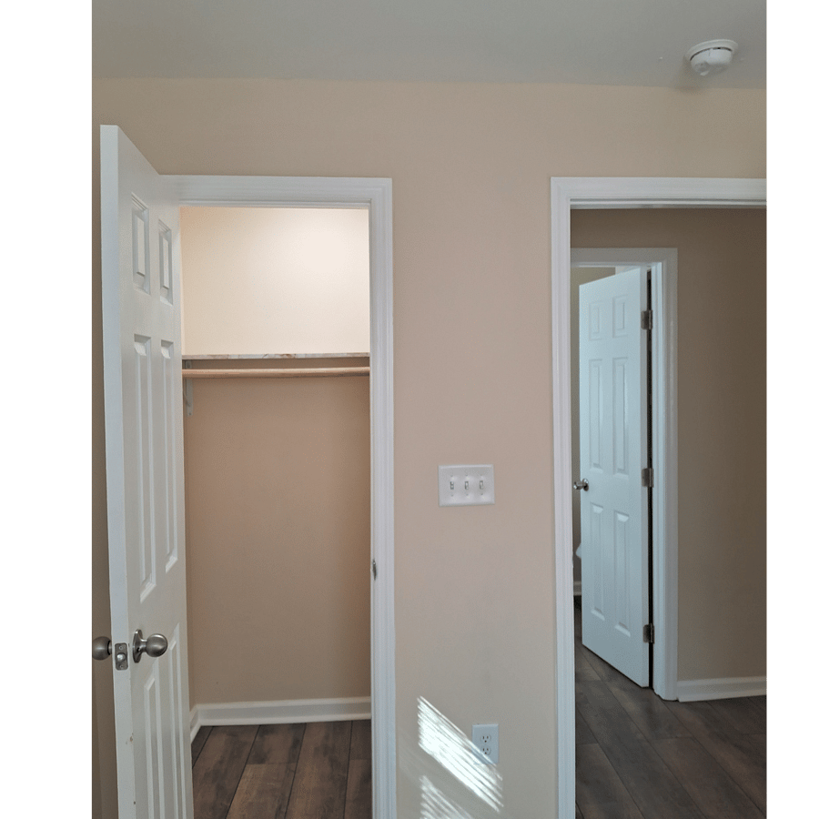 Bedroom #3 lighted closet.