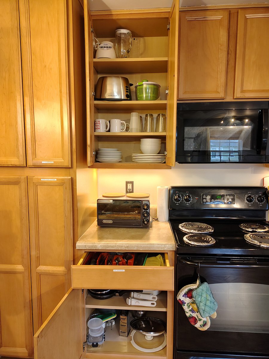 all the essentials for dishware, cooking ware, and silver ware are provided