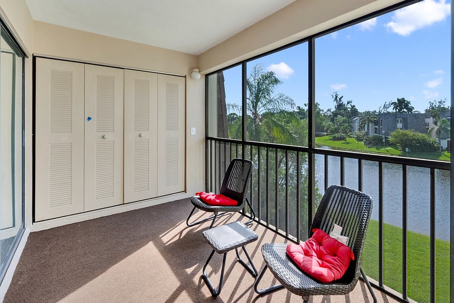 Laundry , washer , dryer , storage in lanai closet