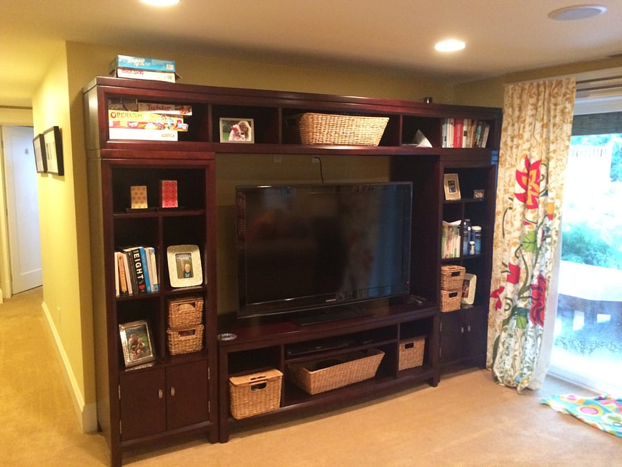 Downstairs den, TV area