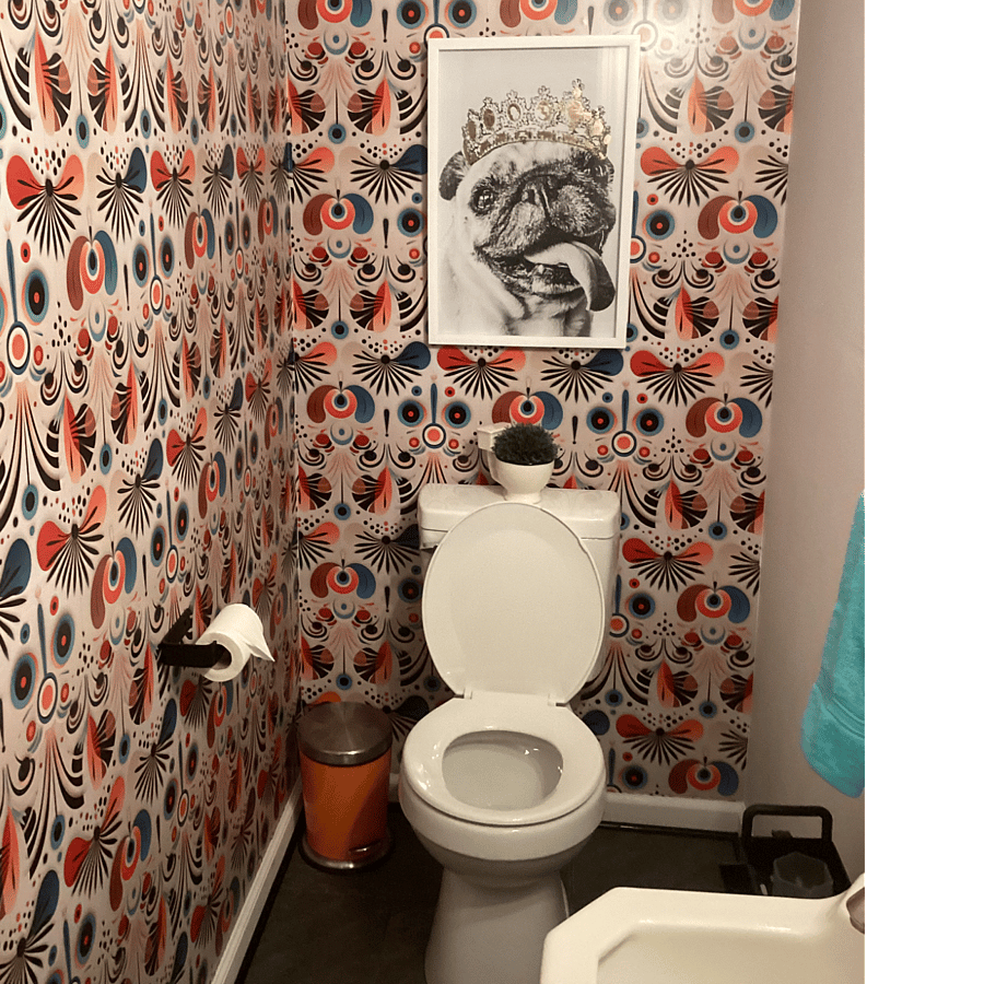 Boho 1/2 Bath connected to Bedroom #1.