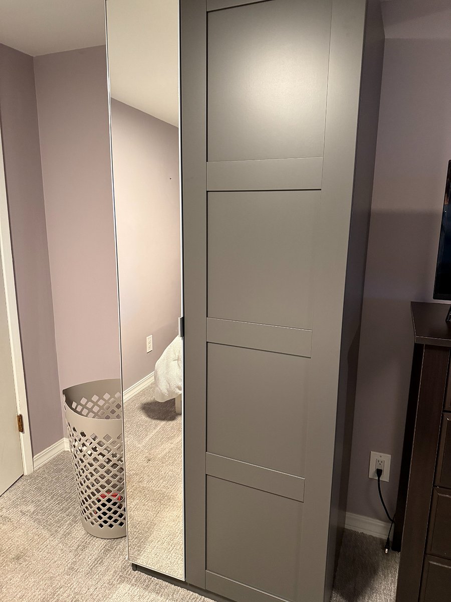 Outside of clothes closet.