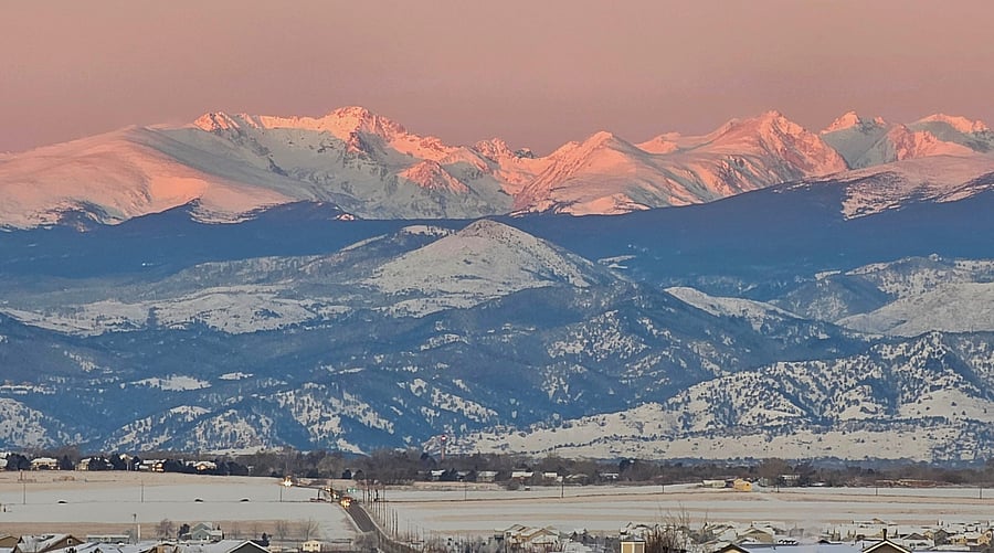 View from back deck in winter.