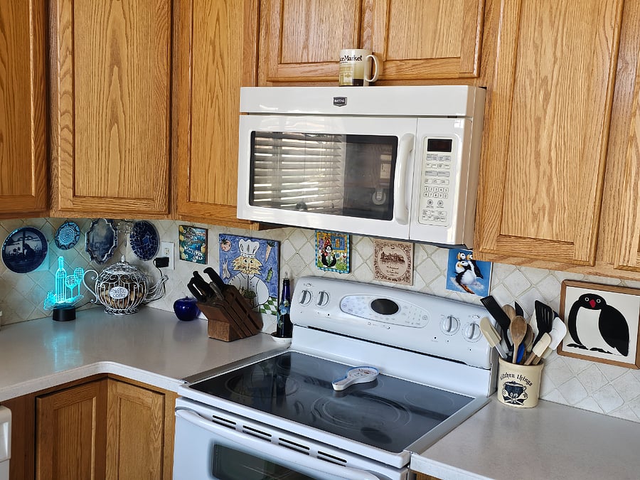 Kitchen range/microwave.