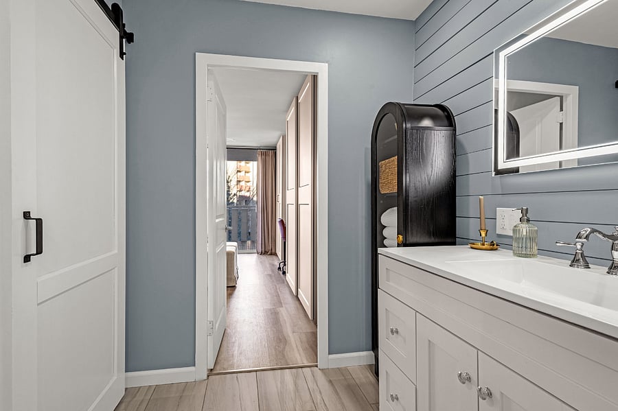Bathroom to bedroom
