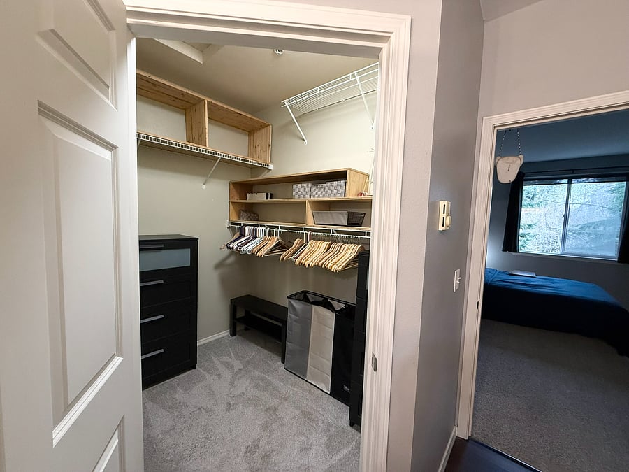 Ample space for your garments & coats in this walk-in closet located in the Primary Bedroom