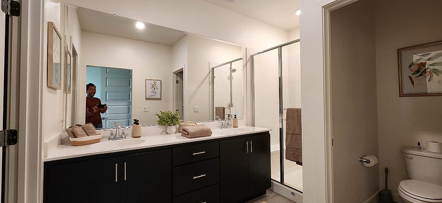 Private, attached bathroom, with a shower. Toiletries included.