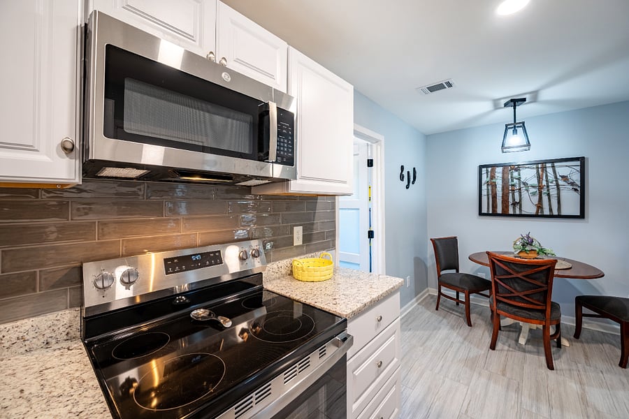 Kitchen and dining area