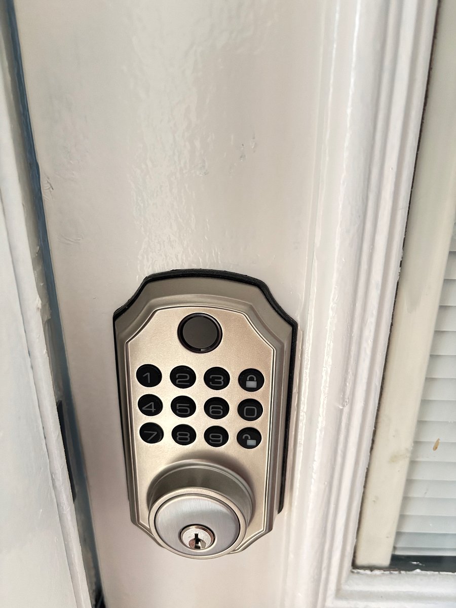 Smart electronic keyless lock for easy access.