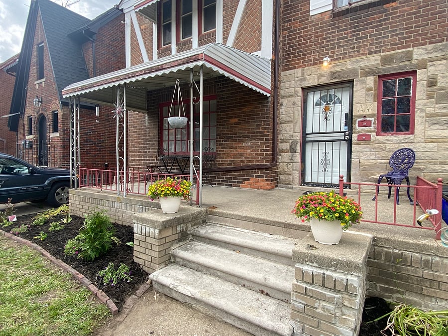 The main entrance for the Prairie Loft has two secured doors and video doorbells that can be viewed on a screen in the unit.