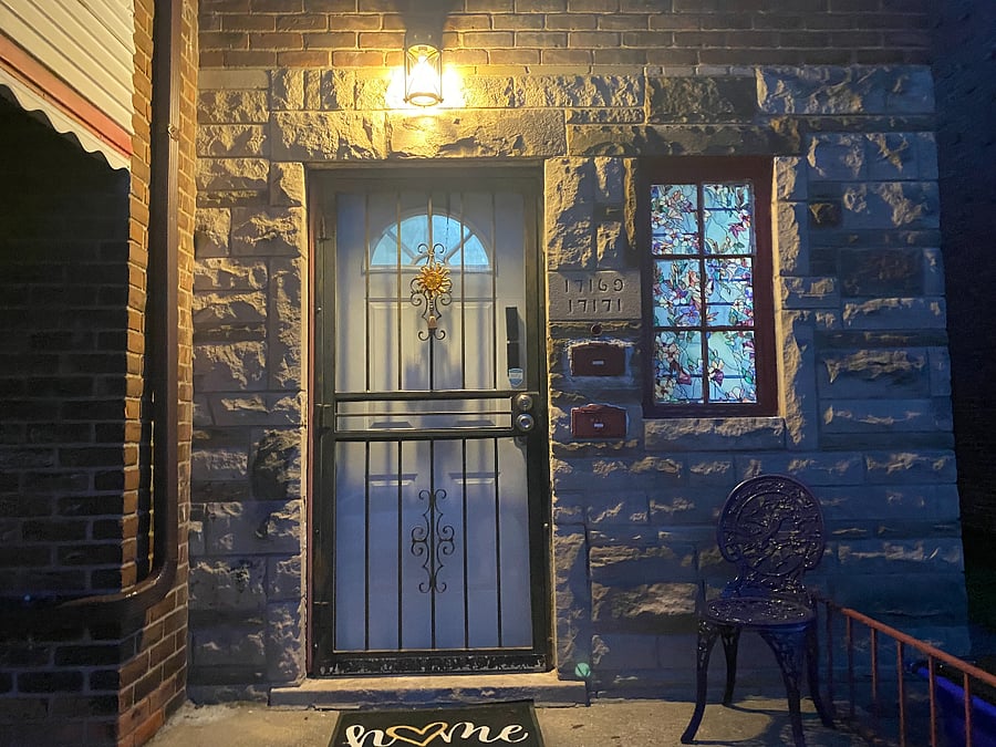 The front door has double doors, secure lighting, and video doorbells.
