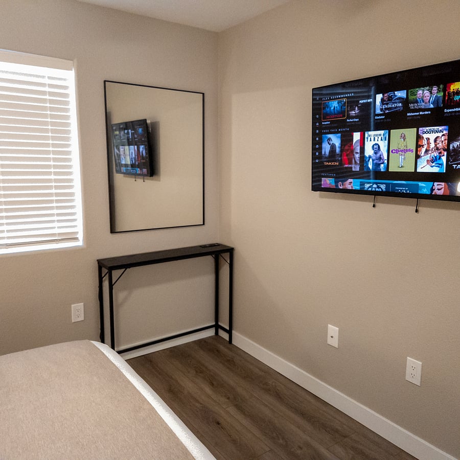 Vanity Table - A dedicated makeup, hairstyling, or personal grooming space.