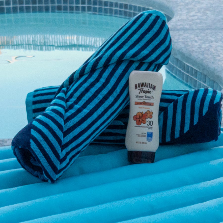 Pack lighter Pool towels are available, and can be used to lounge poolside during your stay.