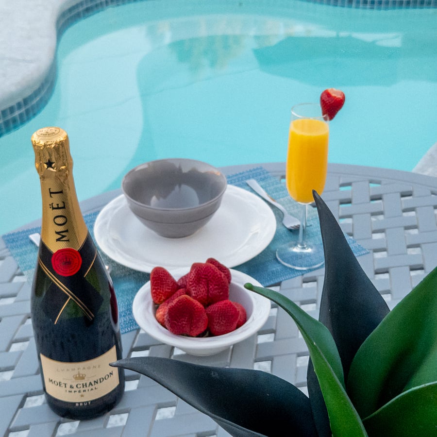 Enjoy a relaxing and comfortable morning while having breakfast in your private outdoor oasis.
