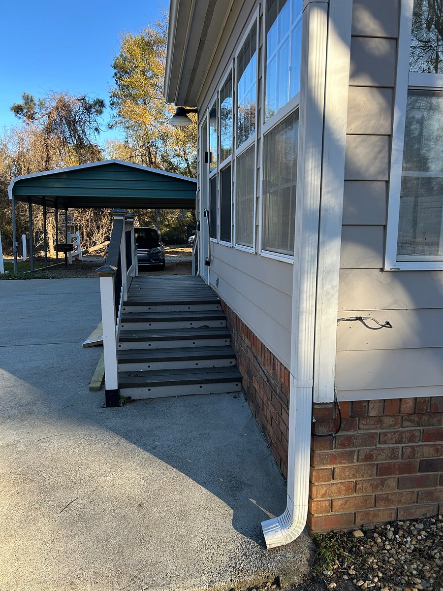 Shared space: The back entrance to the house.