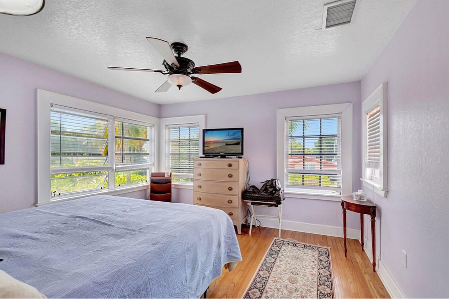 Primary Bedroom (King Bed) and TV