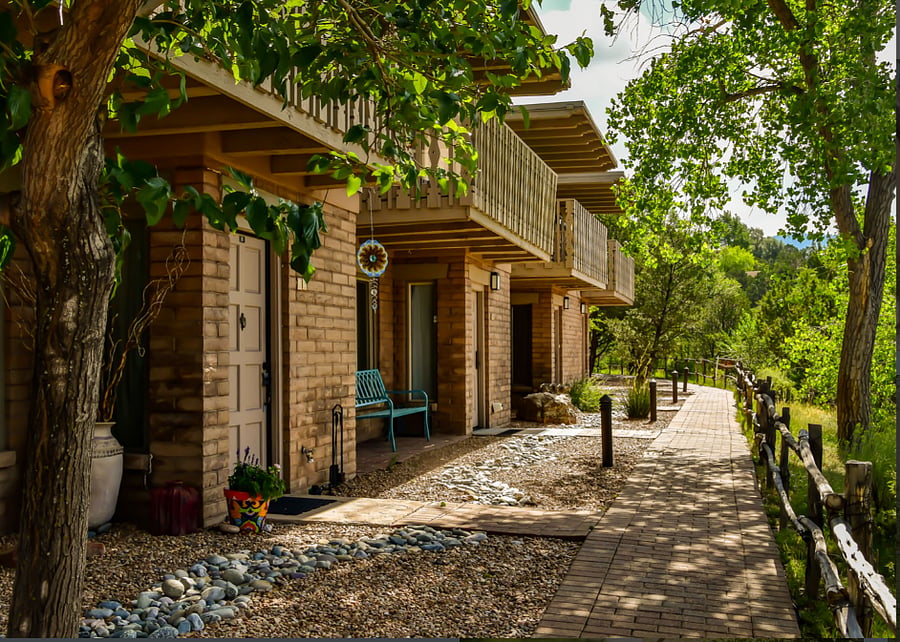 Take in the sights while strolling the Fort Marcy compound