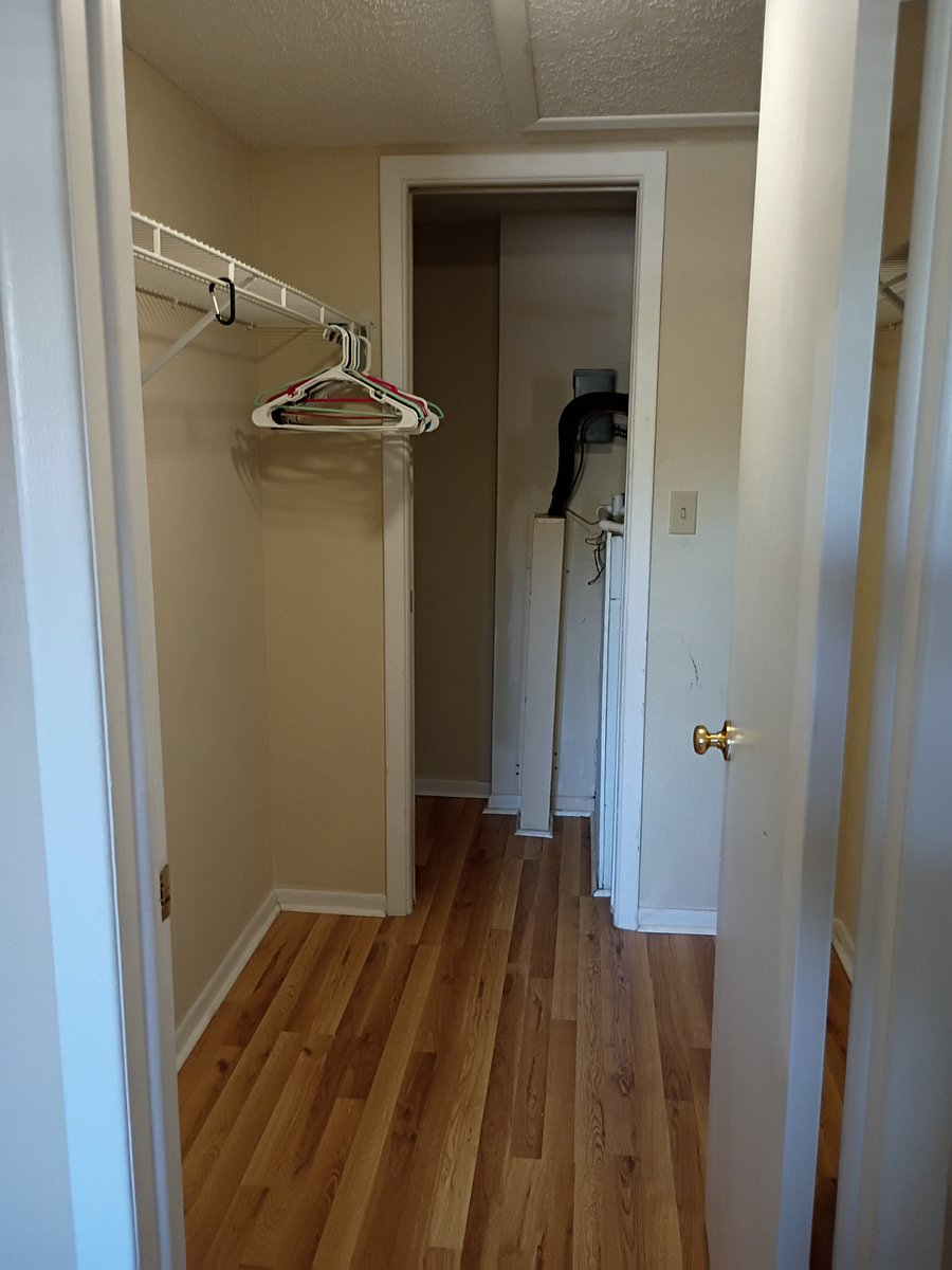 walk in closet in master bedroom
