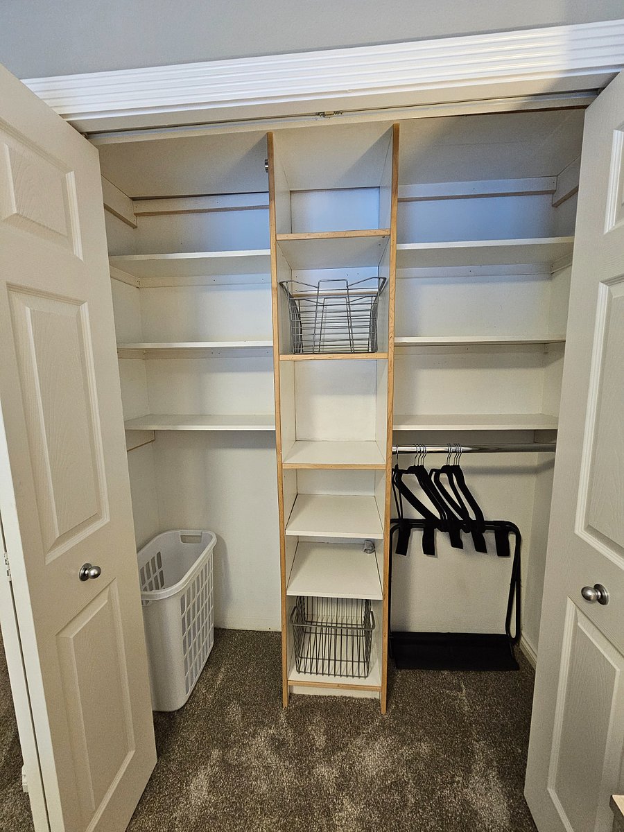 All closets have built in organizers