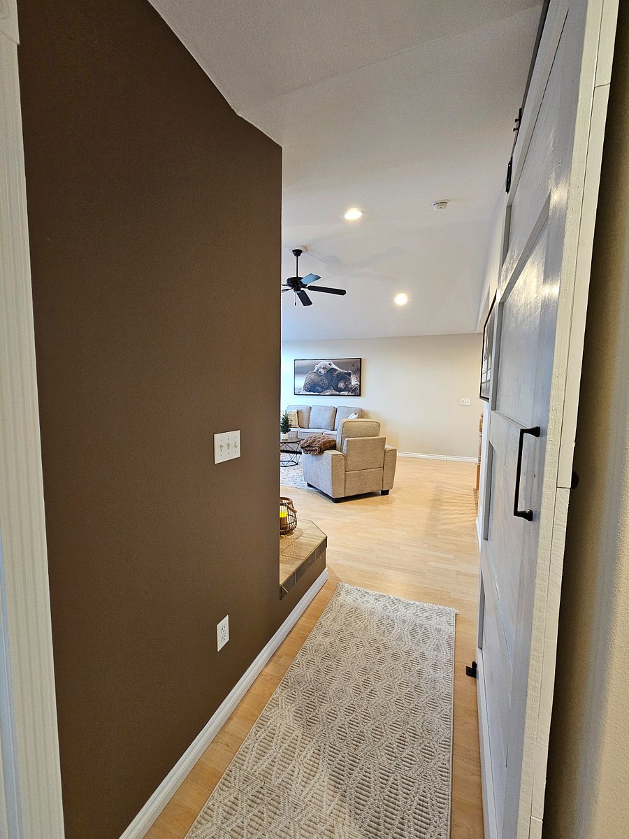 Hallway from master bedroom to living room