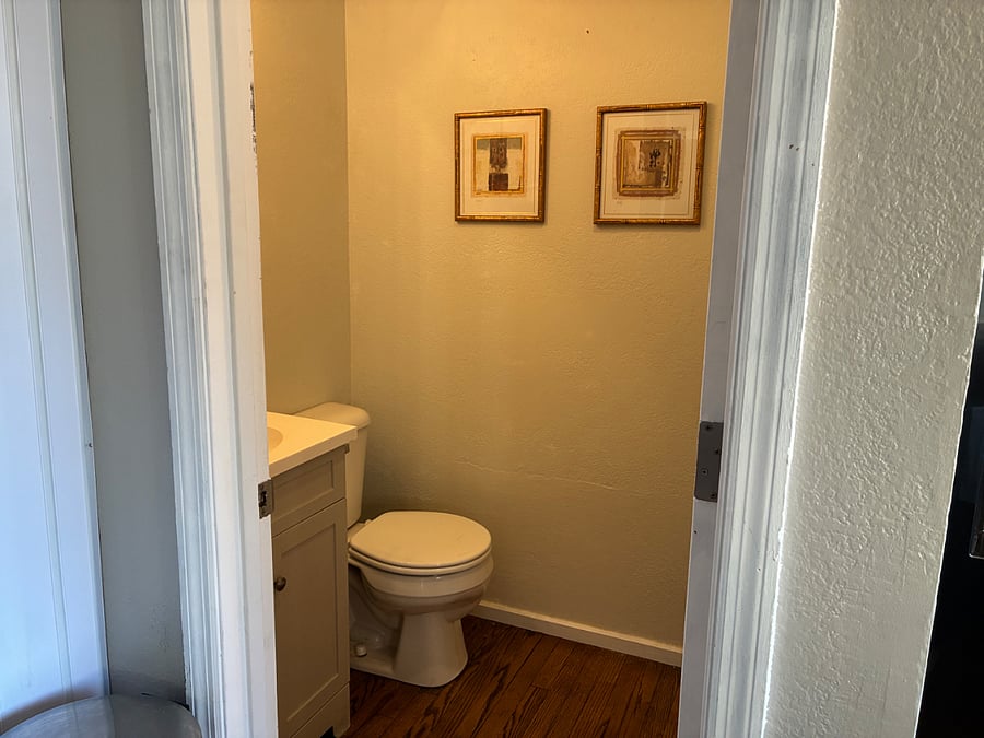 Half bath off kitchen (shared)