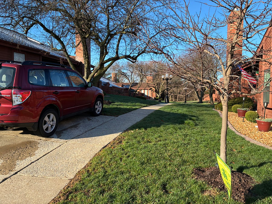 Parking space off street