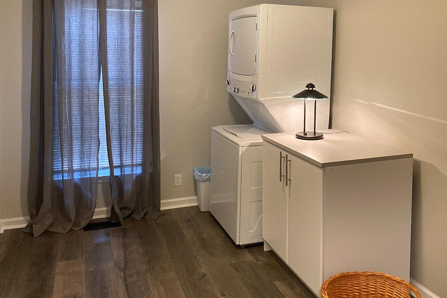 Laundry room and storage area