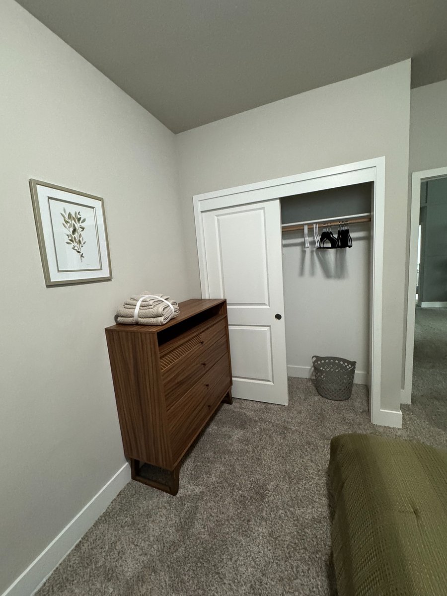 Room C with queen bed and shared bathroom