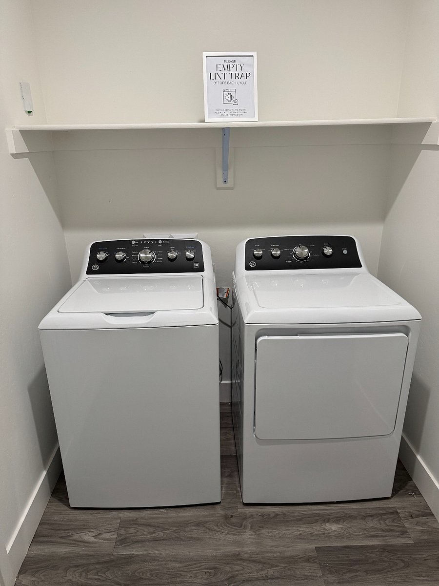 Washer and dryer included in rent, but laundry detergent is NOT included.