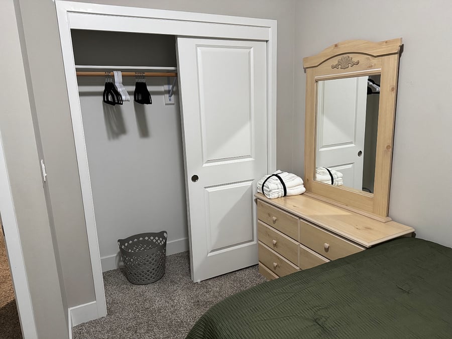 Room B with Full Bed, and shared bathroom