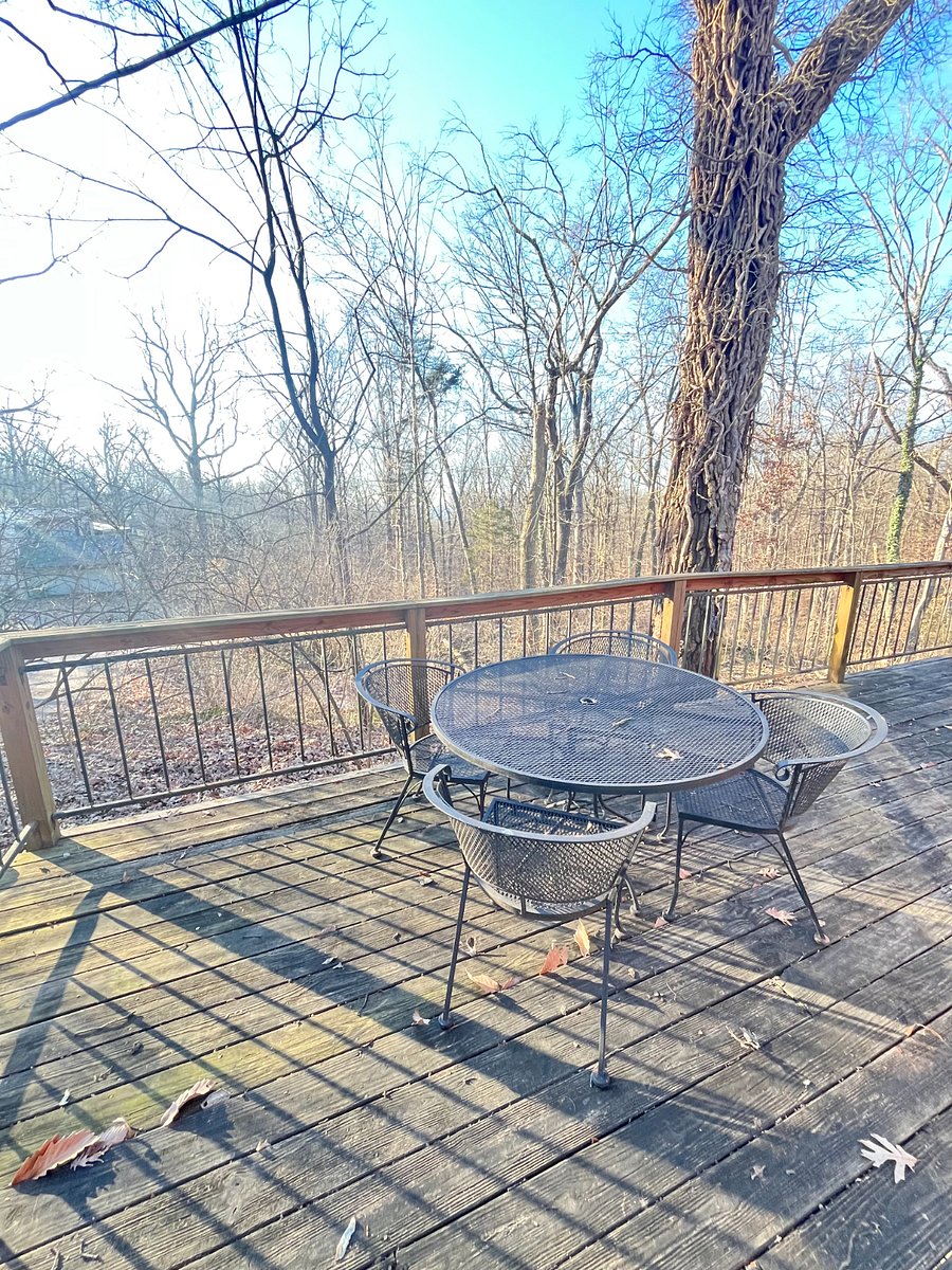 deck off living room faces rear of the property