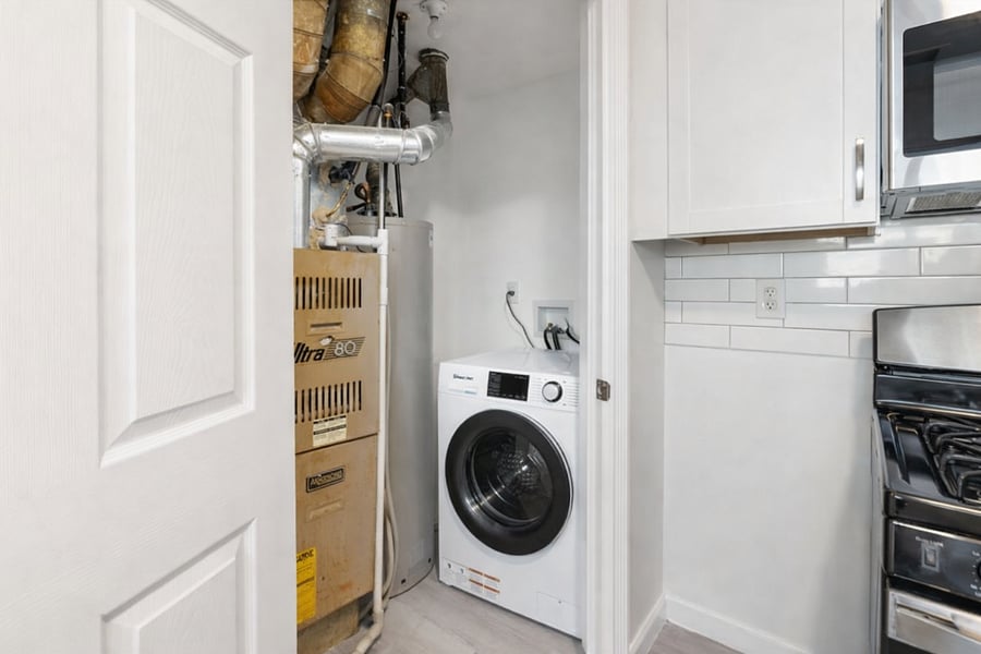 Washer/dryer combo machine in utility room - just off the kitchen