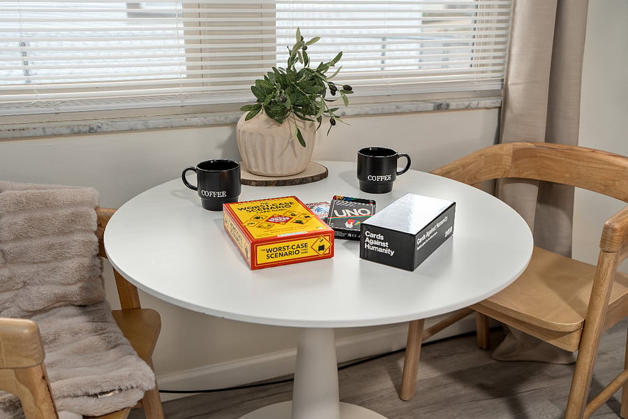 Cozy up with coffee and a few favorite games.