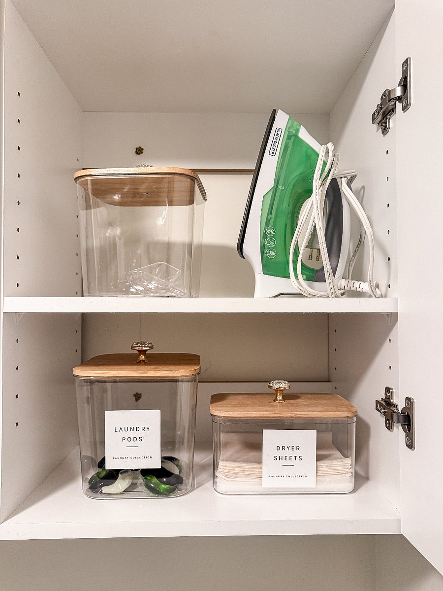 We provide starter pack of laundry pods along with dryer sheets. Iron and full-sized ironing board provided as well.