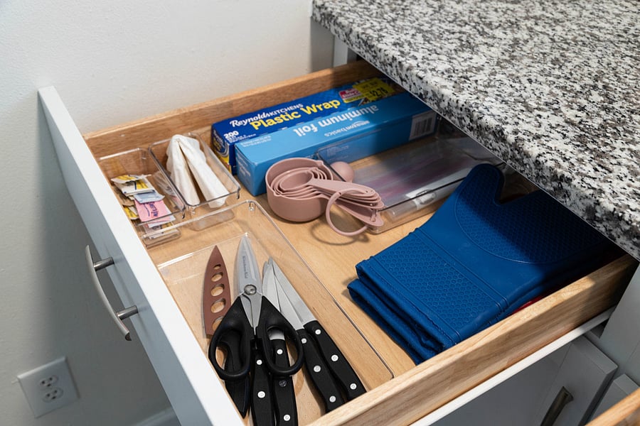 All essential kitchen tools and storage items provided.