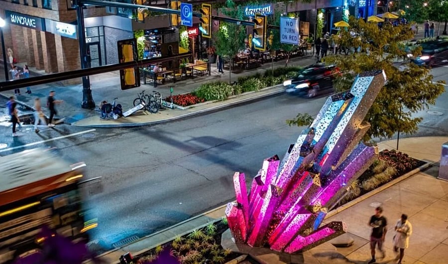 Explore the vibrant Short North Art District and gallery hop, just 3.5 miles away