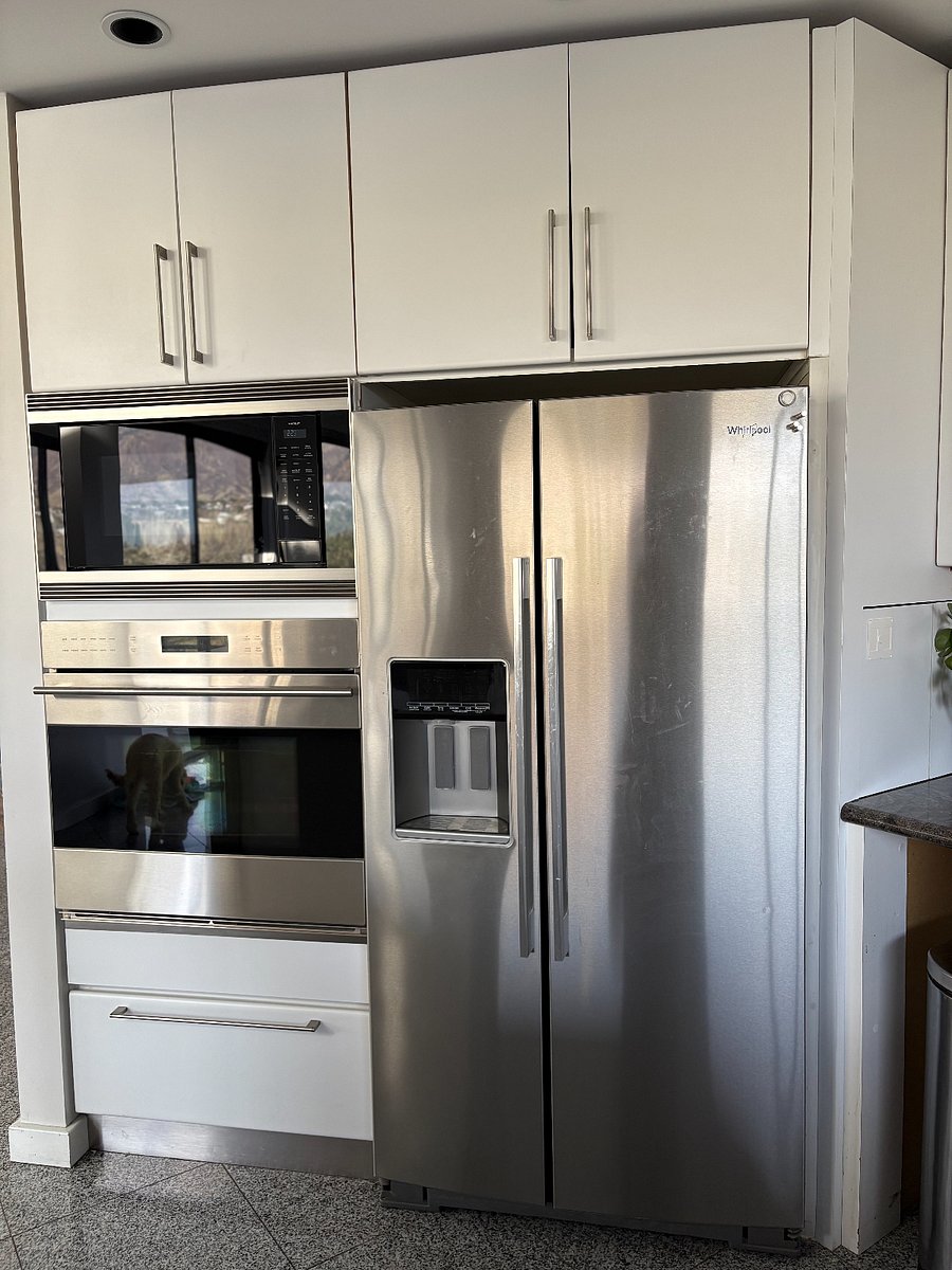 Wolf oven, microwave, and stove.