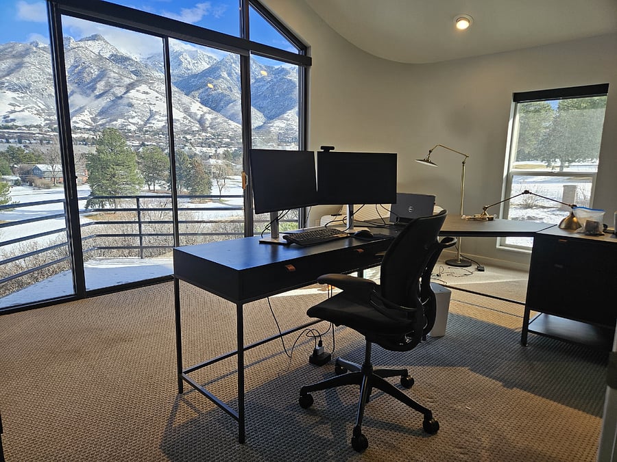 Home office with great views
