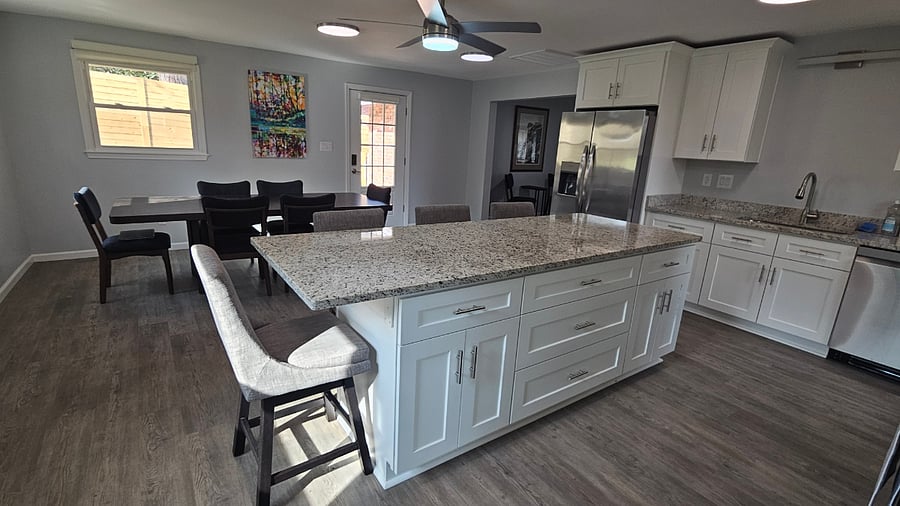 Kitchen is perfect as a social hub for gathering
