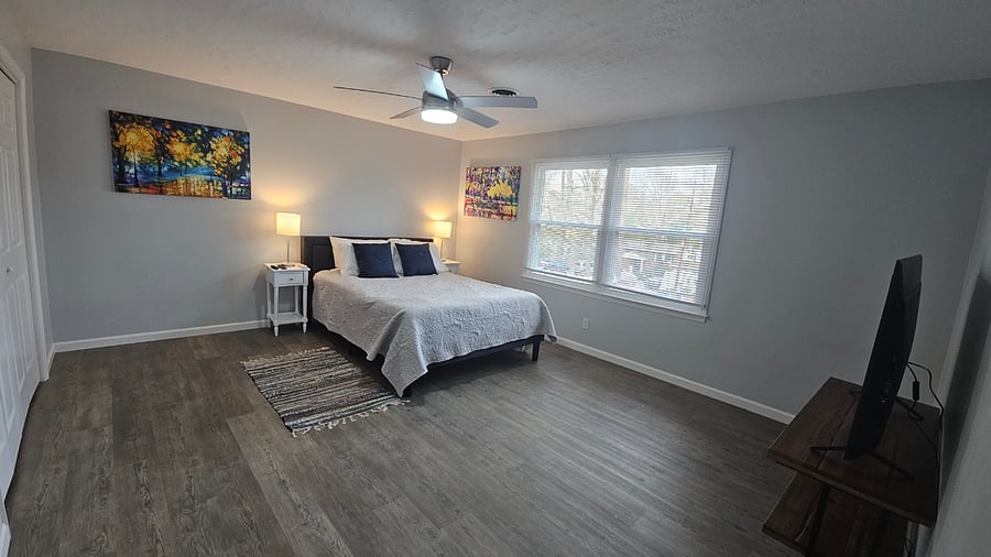 Primary Bedroom is large