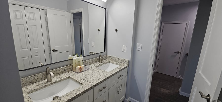 upstairs bathroom- fixtures are new and high-end