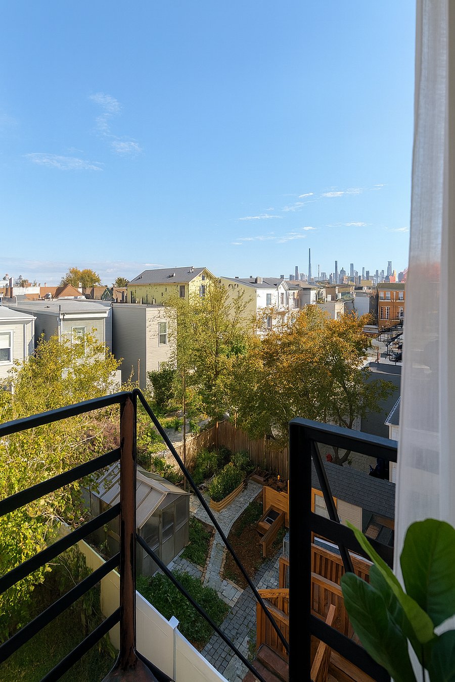 View of NYC from bedroom window