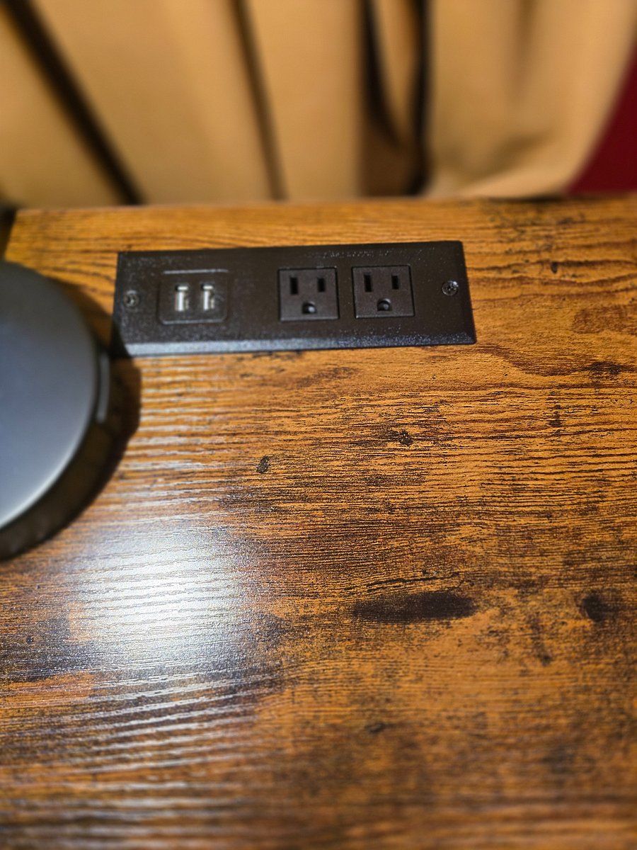 Master bedroom - nightstand with charging station, USB port and outlets, storage shelf.