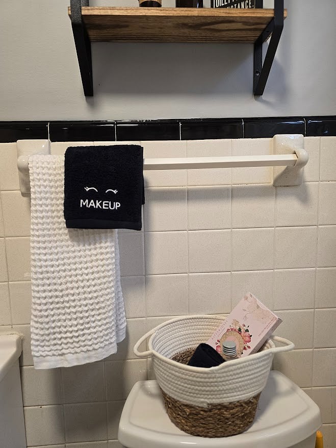 Bathroom - hand towel and makeup remover cloths