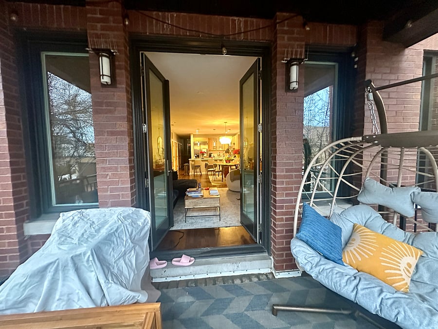 Balcony and swing chair