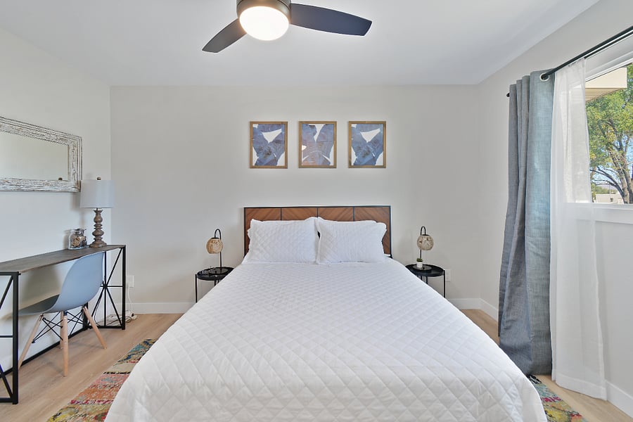 Master bedroom with on suit bathroom